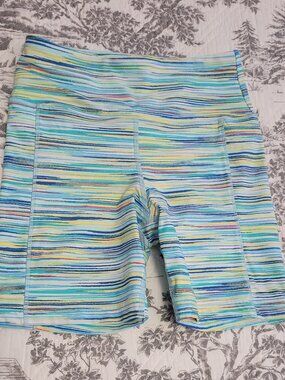 Lands' End Multi Color Print Swim Shorts w/Pocket Size Small (4-6) NWOT